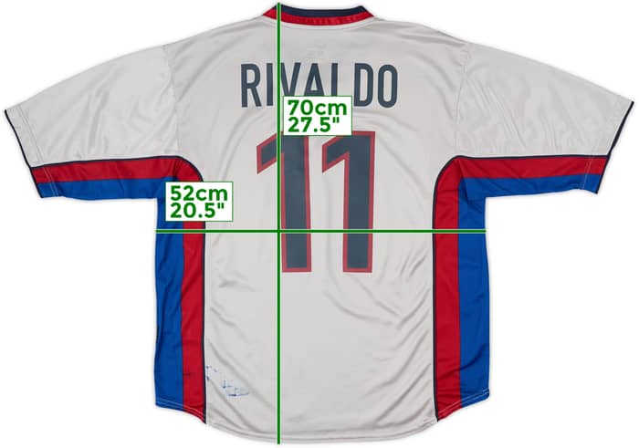 1998-01 Barcelona Away Shirt Rivaldo #11 - 6/10 - (XL)