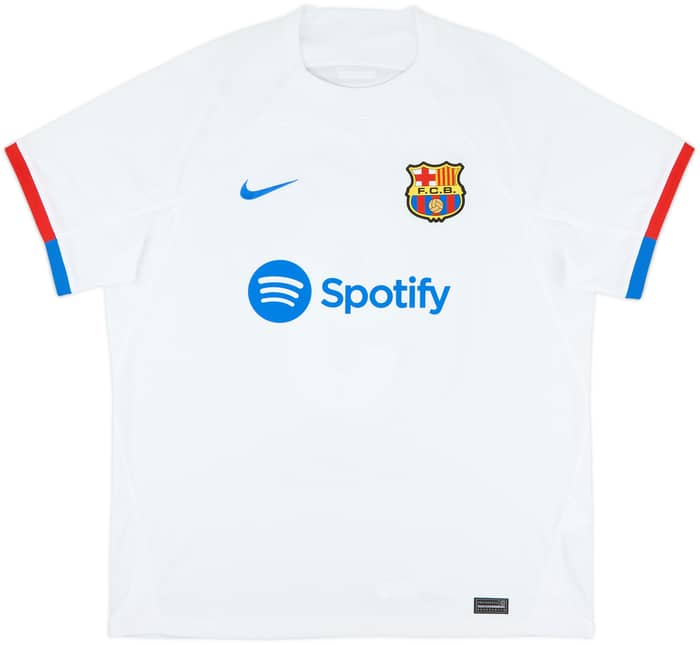 2023-24 Barcelona Away Shirt Lewandowski #9 - 9/10 - (XL)