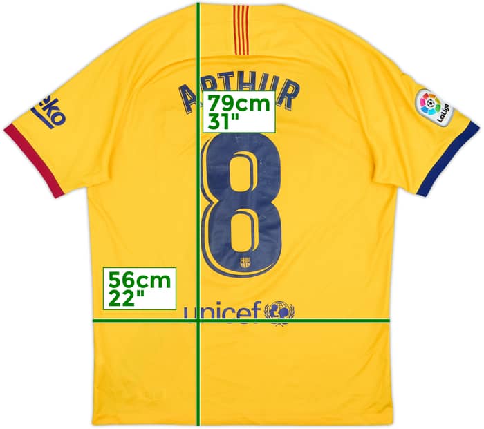 2019-20 Barcelona Away Shirt Arthur #8 - 6/10 - (L)