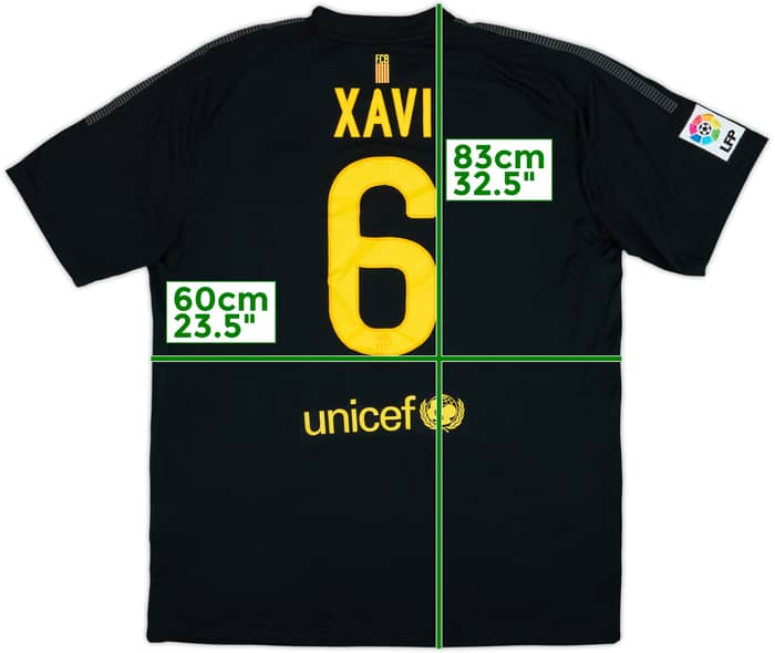 2011-12 Barcelona Away Shirt Xavi #6 - 9/10 - (XL)