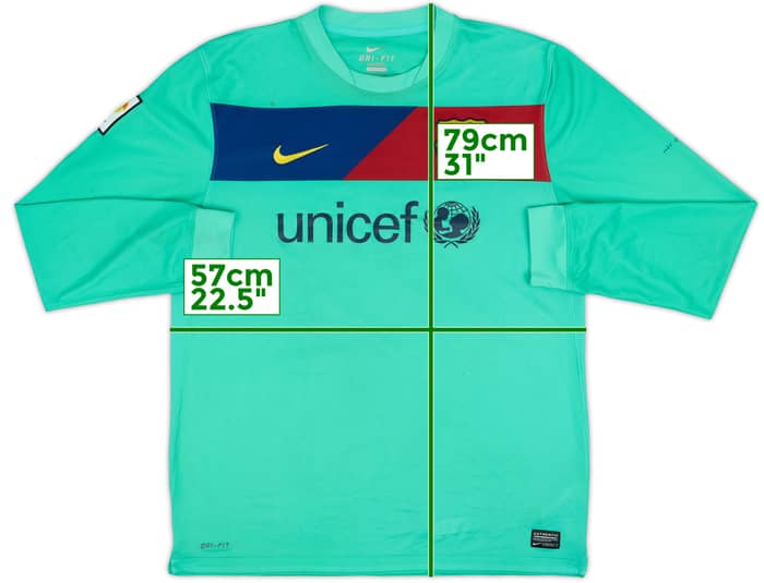 2010-11 Barcelona Away L/S Shirt Xavi #6 - 5/10 - (L)