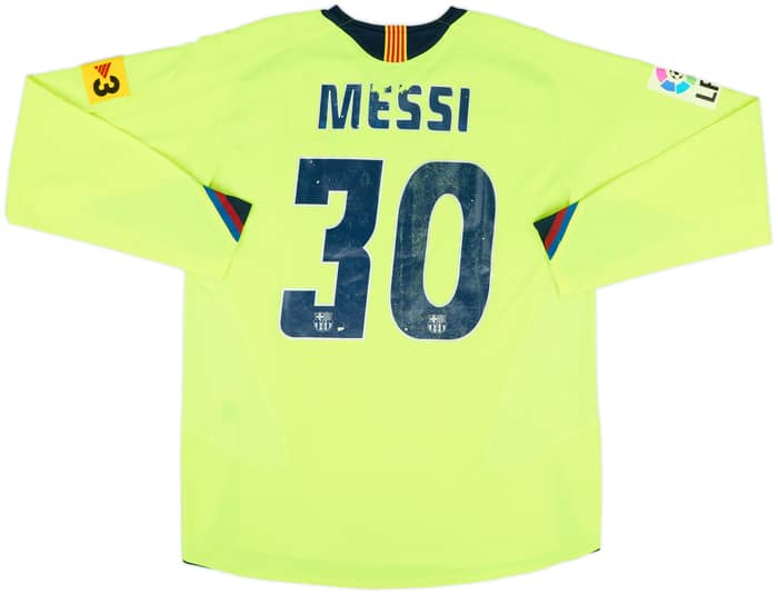 2005-06 Barcelona Away L/S Shirt Messi #30 - 5/10 - (L)