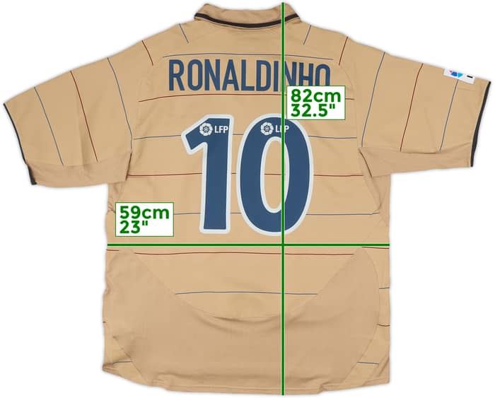 2003-05 Barcelona Away Shirt Ronaldinho #10 - 8/10 - (L)
