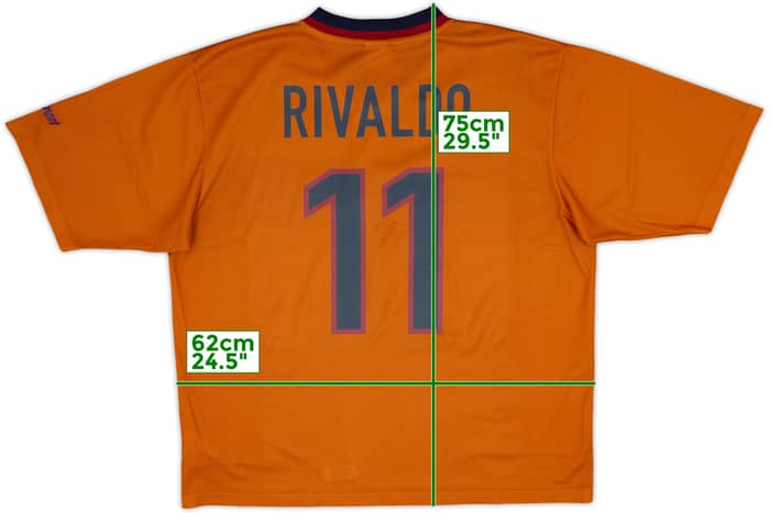 1998-00 Barcelona Basic Third Shirt Rivaldo #11 - 6/10 - (XL)