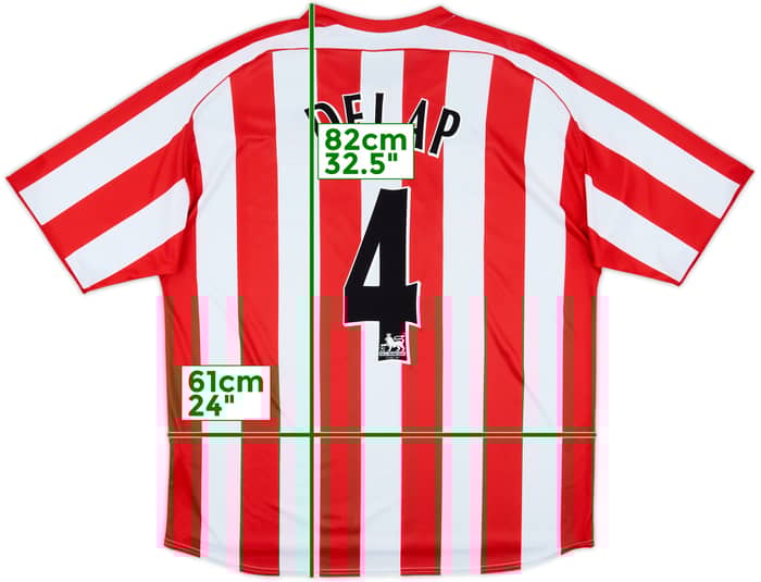 2005-07 Sunderland Home Shirt Delap #4 - 8/10 - (XXL)
