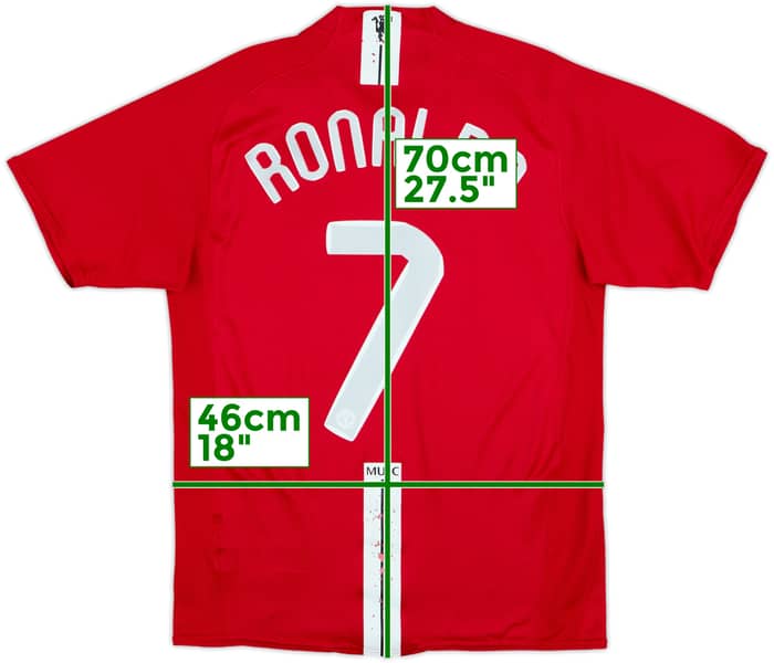 2007-09 Manchester United Home Shirt Ronaldo #7 - 5/10 - (S)