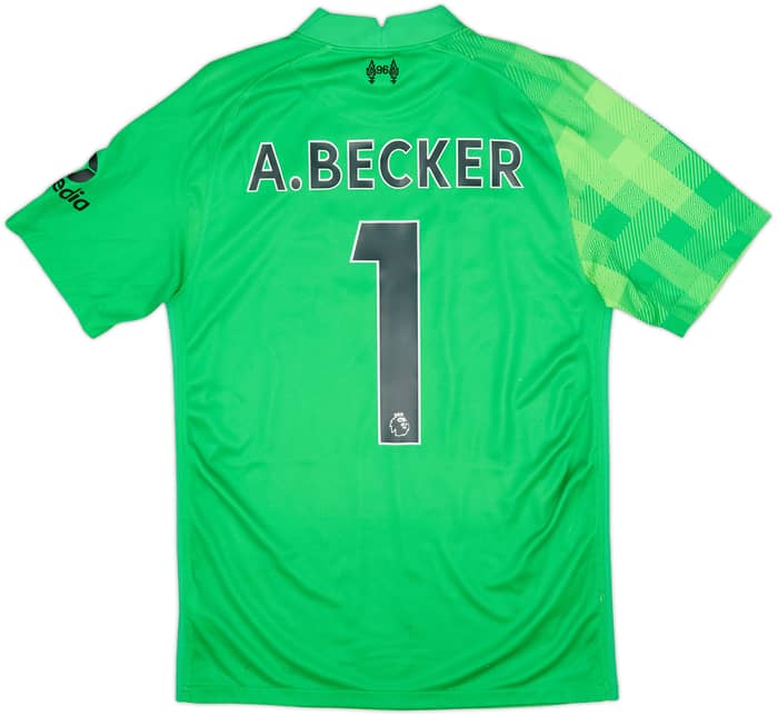 2021-22 Liverpool GK S/S Shirt A.Becker #1 - 8/10 - (S)
