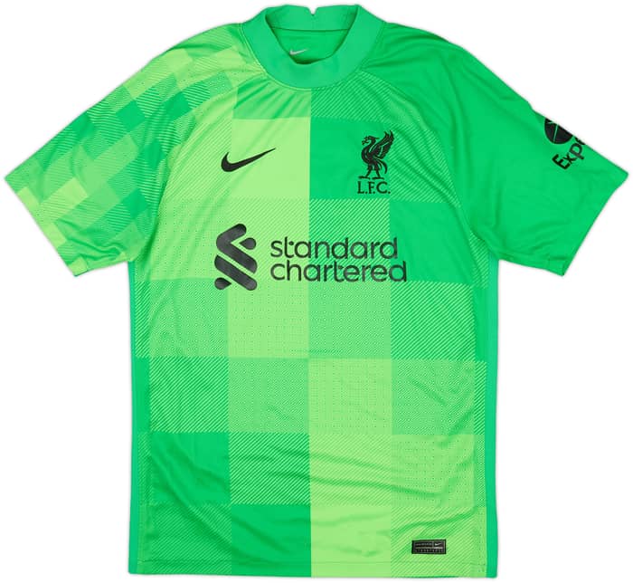 2021-22 Liverpool GK S/S Shirt A.Becker #1 - 8/10 - (S)