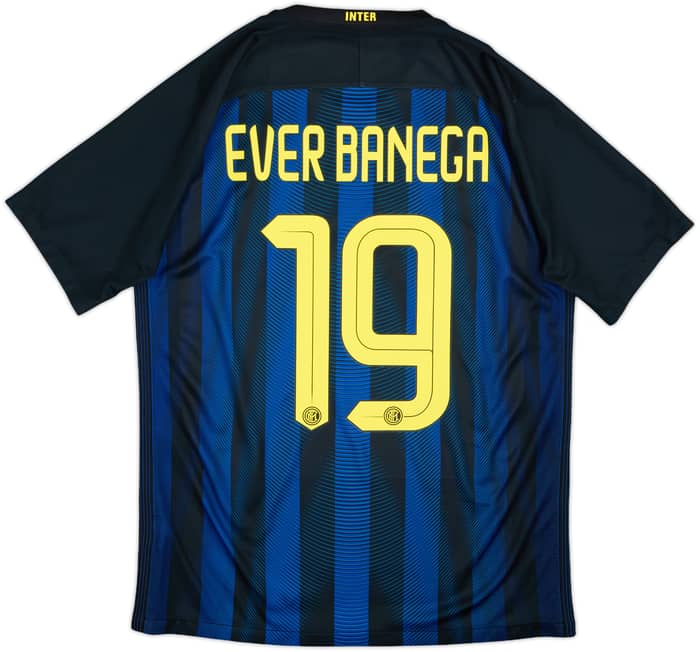 2016-17 Inter Milan Home Shirt Banega #19 - 7/10 - (M)