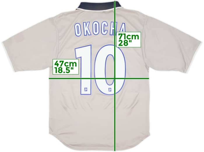 1999-00 Paris Saint-Germain Away Shirt Okocha #10 - 7/10 - (S)
