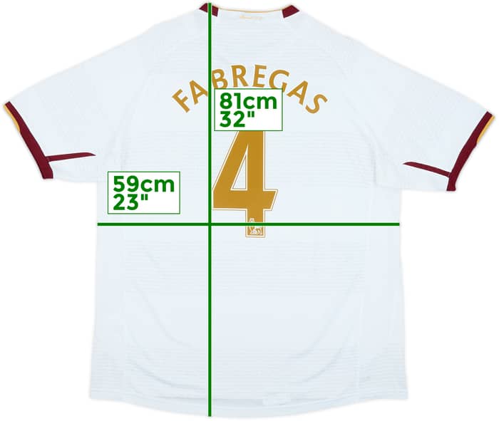 2007-08 Arsenal Away Shirt Fabregas #4 - 8/10 - (XL)