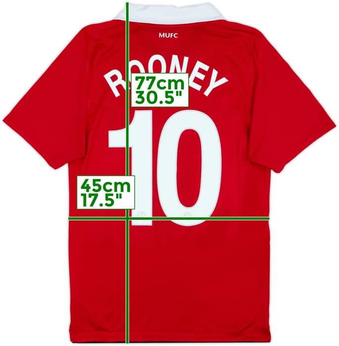 2010-11 Manchester United Home Shirt Rooney #10 - 6/10 - (S)