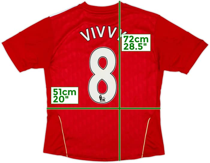 2010-12 Liverpool Home Shirt Vivvy #8 - 5/10 - (Women's L)