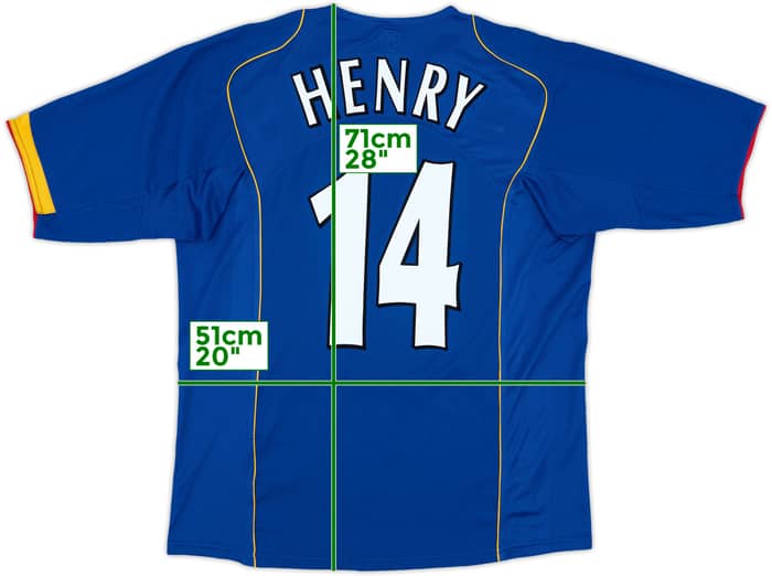 2004-06 Arsenal Away Shirt Henry #14 - 8/10 - (L)