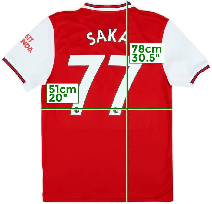 2019-20 Arsenal Home Shirt Saka #77 - 10/10 - (M)