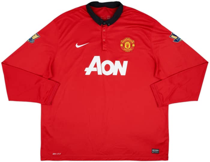 2013-14 Manchester United Home L/S Shirt Rooney #10 - 10/10 - (3XL)
