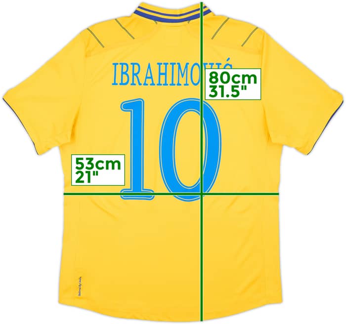 2012-13 Sweden Home Shirt Ibrahimovic #10 - 9/10 - (L)
