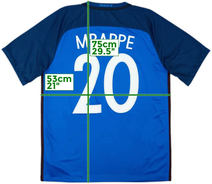 2016-17 France Home Shirt Mbappe #20 (L)