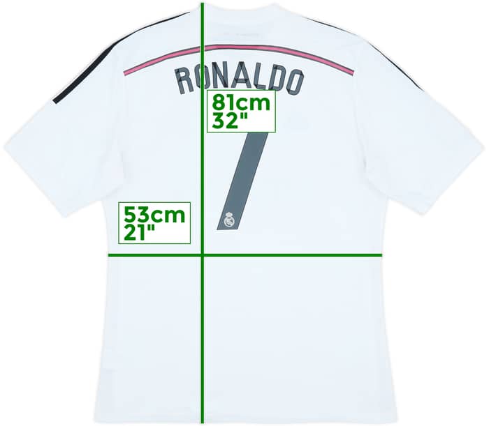 2014-15 Real Madrid Home Shirt Ronaldo #7 - 7/10 - (XL)
