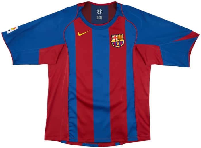2004-05 Barcelona Home Shirt Larsson #7 - 6/10 - (L)
