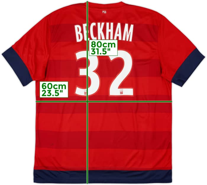 2012-13 Paris Saint-Germain Away Shirt Beckham #32 - 8/10 - (XL)