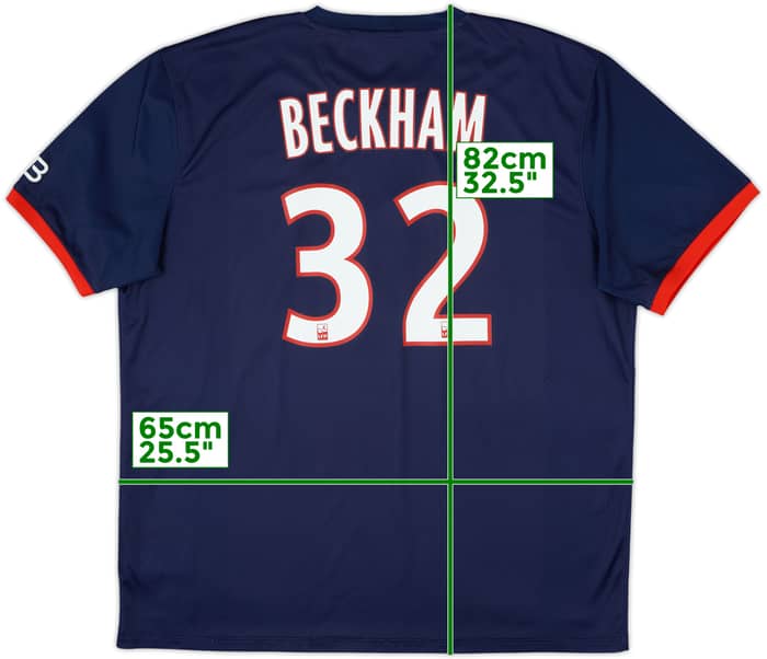 2013-14 Paris Saint-Germain Home Shirt Beckham #32 - 8/10 - (XXL)