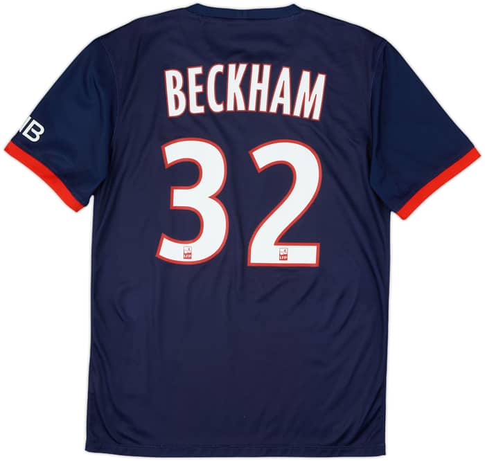 2013-14 Paris Saint-Germain Home Shirt Beckham #32 - 8/10 - (S)