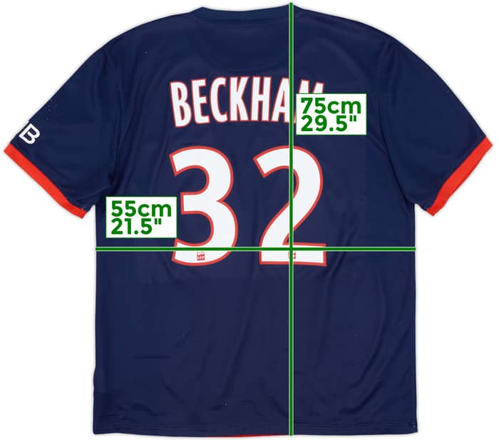 2013-14 Paris Saint-Germain Home Shirt Beckham #32 - 5/10 - (L)