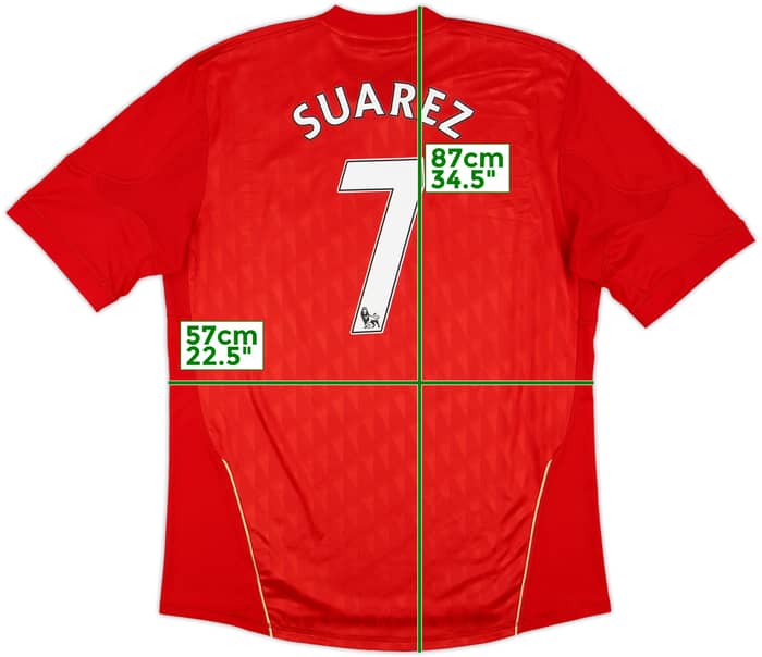 2010-12 Liverpool Home Shirt Suarez #7 - 6/10 - (XL)