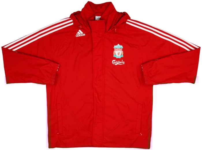 2008-09 Liverpool adidas Hooded Rain Jacket - 8/10 - (L)