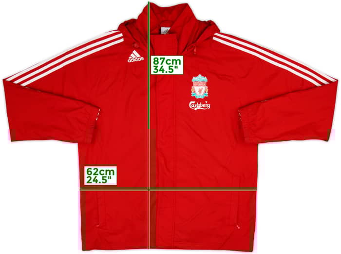 2008-09 Liverpool adidas Hooded Rain Jacket - 8/10 - (L)