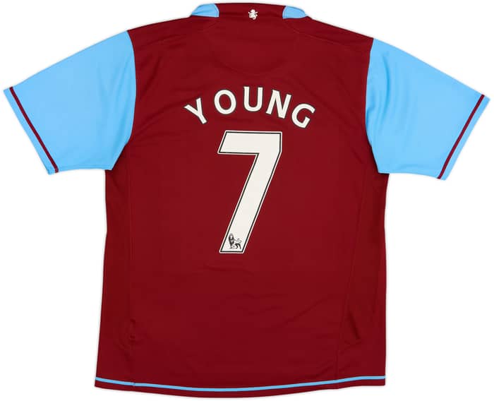 2007-08 Aston Villa Camiseta Local Young #7 - 6/10 - (M)