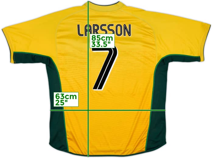 2002-03 Celtic Away Shirt Larsson #7 - 6/10 - (XXL)