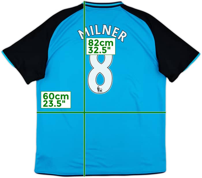 2008-09 Aston Villa Away Shirt Milner #8 - 5/10 - (XL)