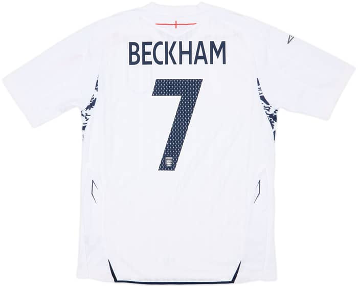 2007-09 England Home Shirt Beckham #7 - 7/10 - (L)