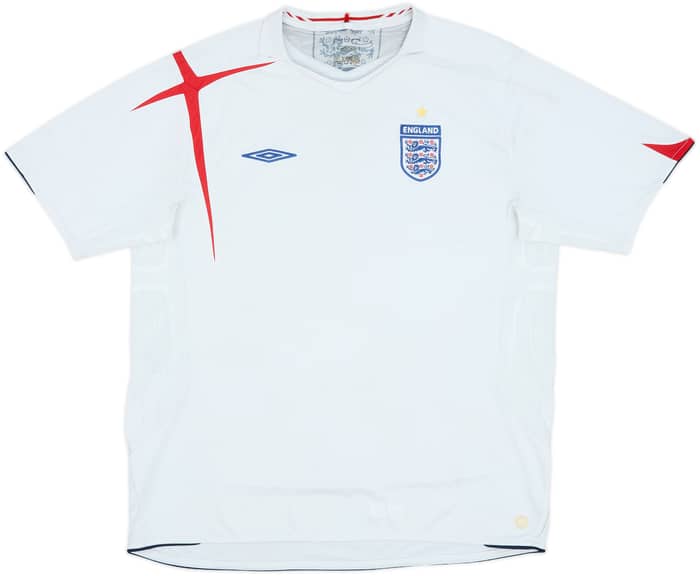 2005-07 England Home Shirt - 4/10 - (XXL)