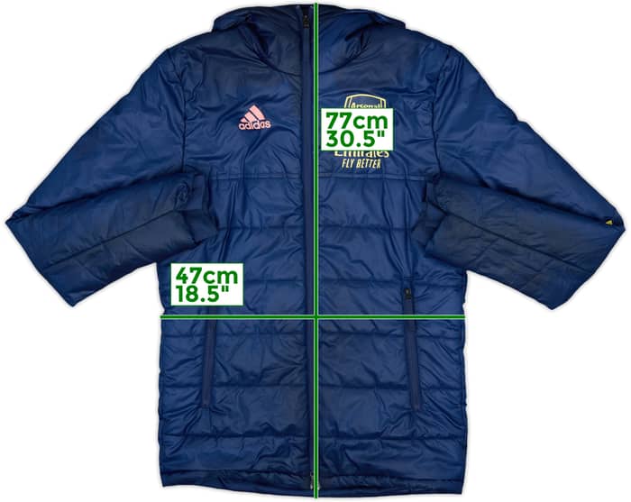 2020-21 Arsenal adidas Padded Bench Coat - 5/10 - (S)