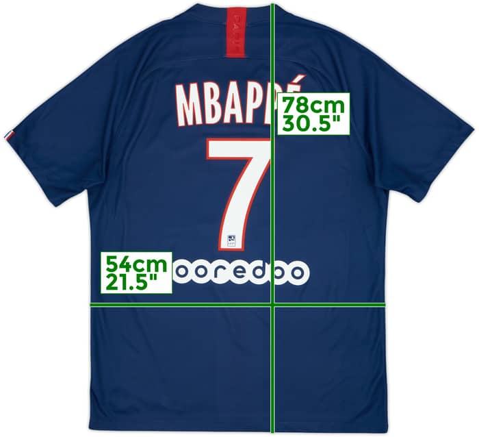 2019-20 Paris Saint-Germain Home Shirt Mbappe #7 - 10/10 - (L)