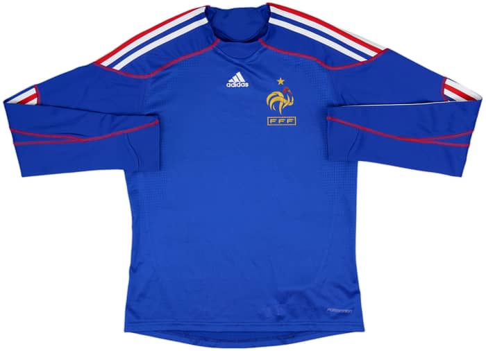 2007-09 France Women Player Issue Home L/S Shirt - 8/10 - (Women's M)