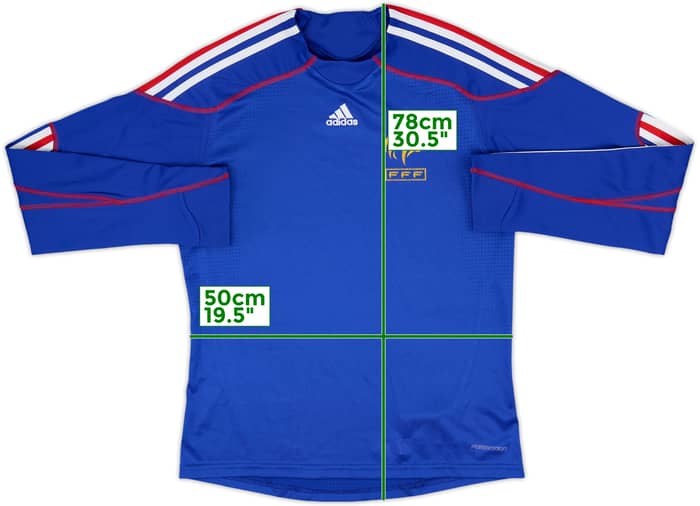 2007-09 France Women Player Issue Home L/S Shirt - 8/10 - (Women's M)