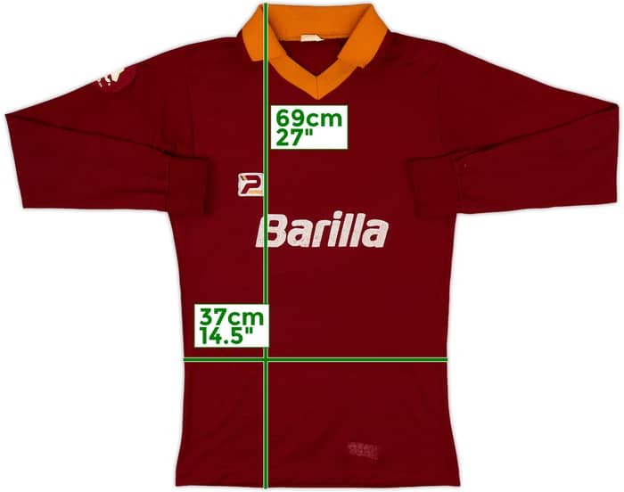 1982-83 Roma Home L/S Shirt - 7/10 - (M.Boys)