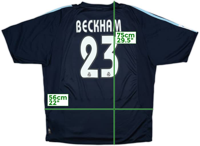 2003-04 Real Madrid Away Shirt Beckham #23 - 8/10 - (XL)