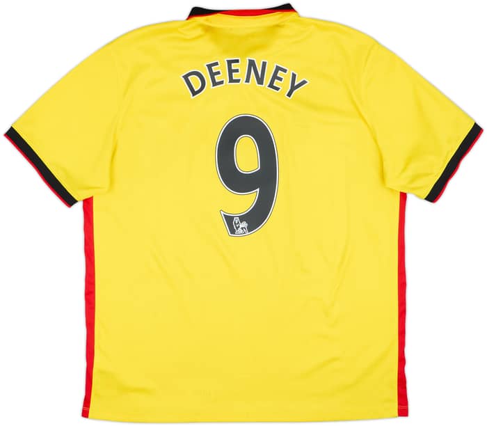 2016-17 Watford Home Shirt Deeney #9 - 8/10 - (XL)