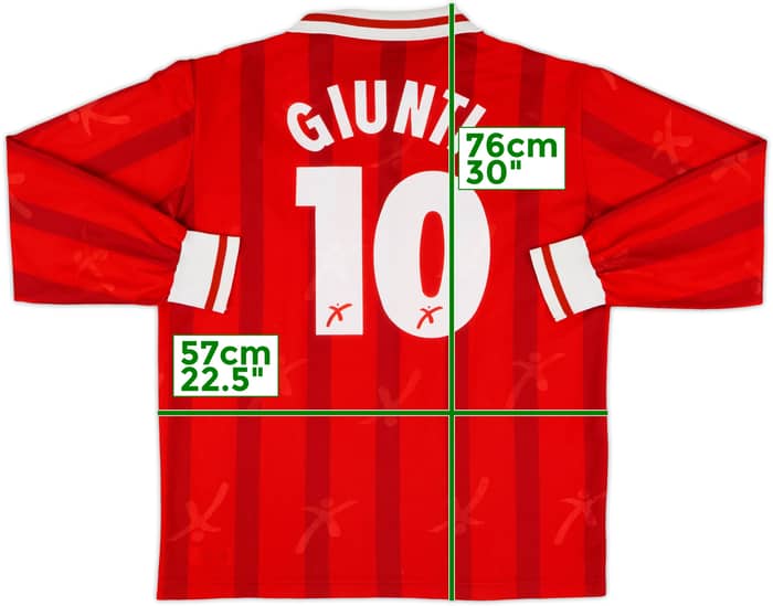 1996-97 Perugia Home L/S Shirt Giunti #10 - 6/10 - (XL)
