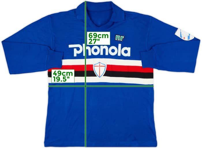1983-84 Sampdoria Home L/S Shirt - 6/10 - (L)