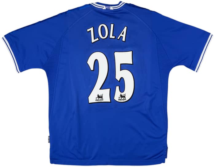 1999-01 Chelsea Home Shirt Zola #25 - 7/10 - (XL)