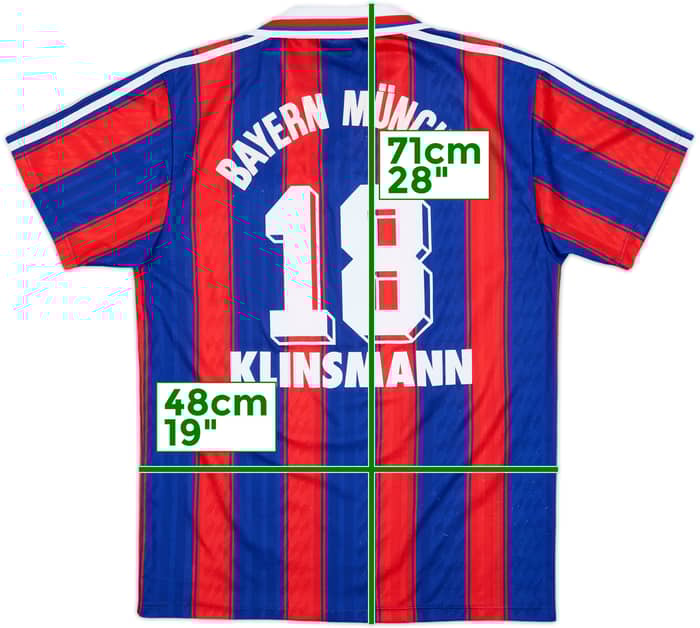 1995-97 Bayern Munich Home Shirt Klinsmann #18 - 5/10 - (S)