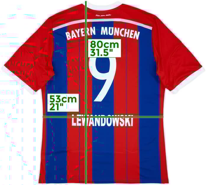 2014-15 Bayern Munich Home Shirt Lewandowski #9 - 10/10 - (XL)