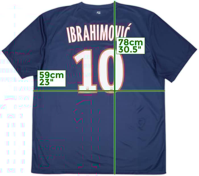 2012-13 Paris Saint-Germain Home Shirt Ibrahimovic #10 - 10/10 - (XL)