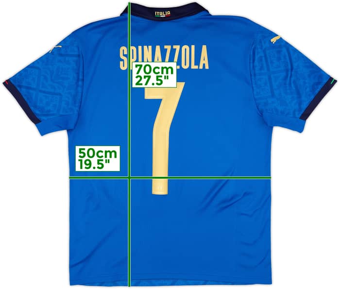 2020-21 Italy Home Shirt Spinazzola #7 - 10/10 - (M)